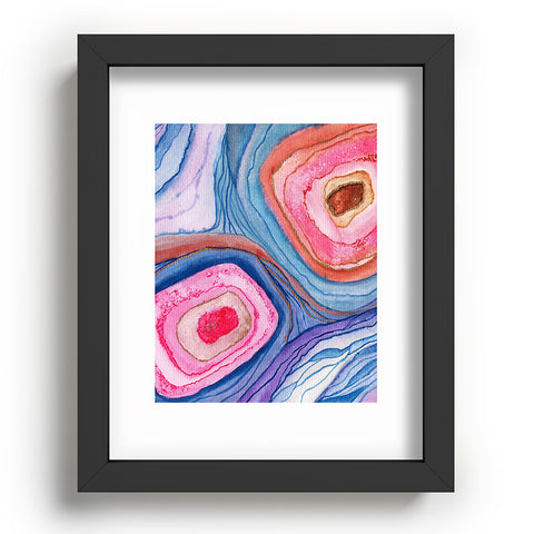 Viviana Gonzalez AGATE Inspired Watercolor Abstract 04 Recessed Framing Rectangle