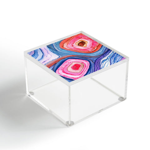 Viviana Gonzalez AGATE Inspired Watercolor Abstract 04 Acrylic Box
