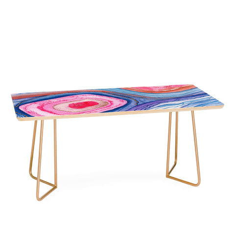 Viviana Gonzalez AGATE Inspired Watercolor Abstract 04 Coffee Table