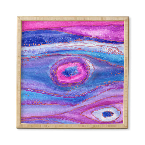 Viviana Gonzalez AGATE Inspired Watercolor Abstract 05 Framed Wall Art