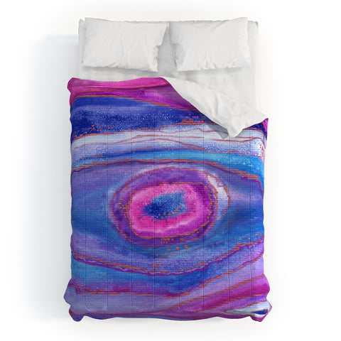 Viviana Gonzalez AGATE Inspired Watercolor Abstract 05 Comforter