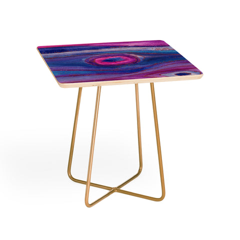 Viviana Gonzalez AGATE Inspired Watercolor Abstract 05 Side Table