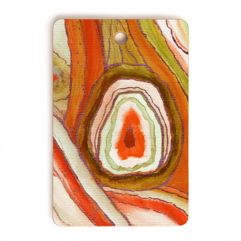 Viviana Gonzalez AGATE Inspired Watercolor Abstract 06 Cutting Board Rectangle