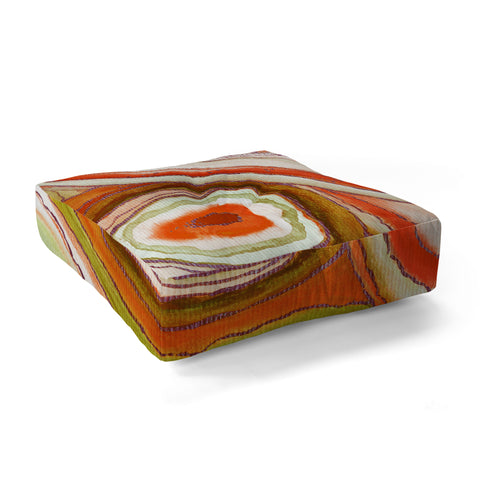 Viviana Gonzalez AGATE Inspired Watercolor Abstract 06 Floor Pillow Square