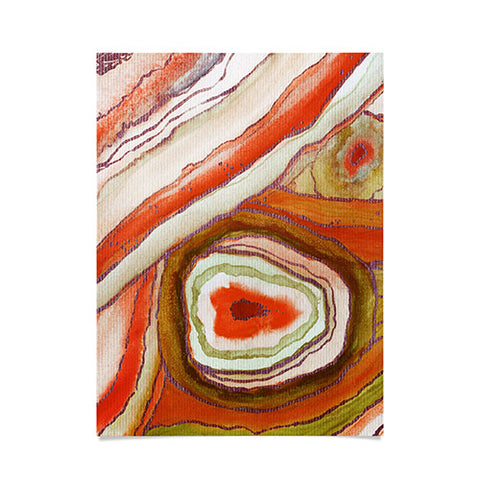 Viviana Gonzalez AGATE Inspired Watercolor Abstract 06 Poster
