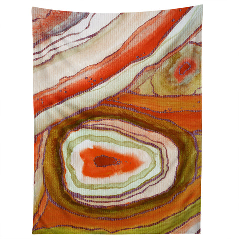 Viviana Gonzalez AGATE Inspired Watercolor Abstract 06 Tapestry