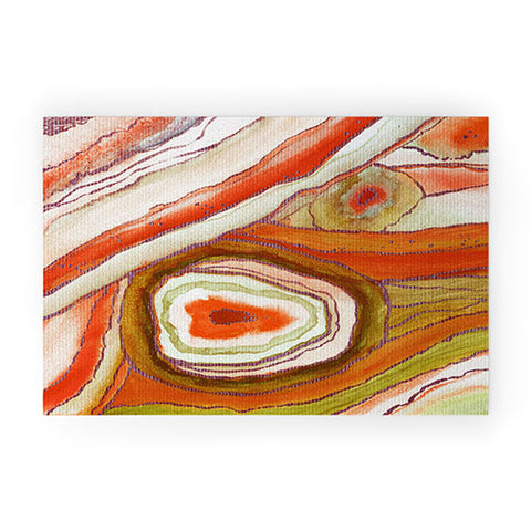 Viviana Gonzalez AGATE Inspired Watercolor Abstract 06 Welcome Mat