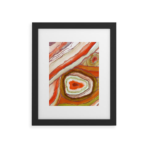 Viviana Gonzalez AGATE Inspired Watercolor Abstract 06 Framed Art Print
