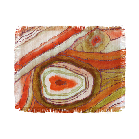 Viviana Gonzalez AGATE Inspired Watercolor Abstract 06 Throw Blanket
