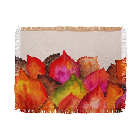 Viviana Gonzalez Autumn abstract watercolor 01 Throw Blanket
