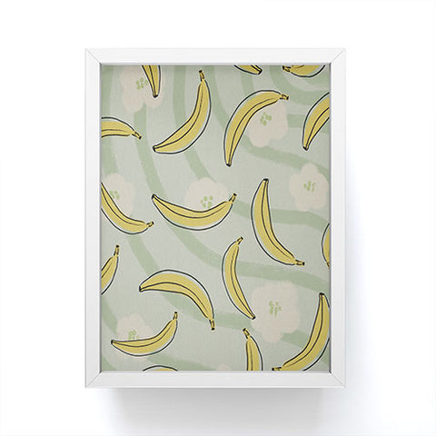 Viviana Gonzalez Banana And Flowers Framed Mini Art Print