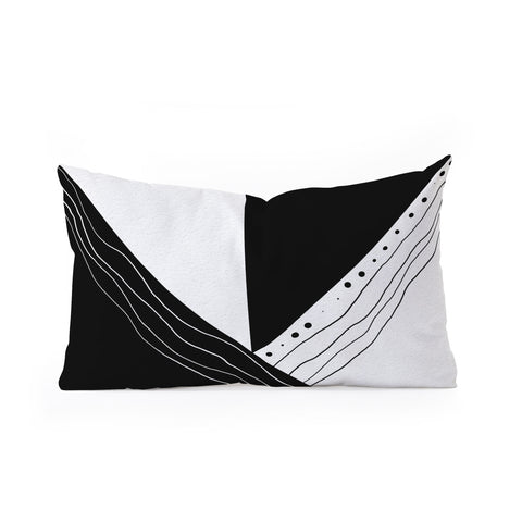 Viviana Gonzalez Black and white collection 02 Oblong Throw Pillow