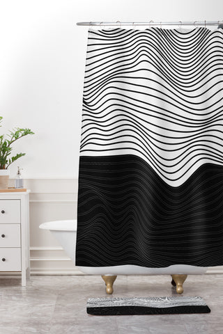 Viviana Gonzalez Black and white collection 06 Shower Curtain And Mat