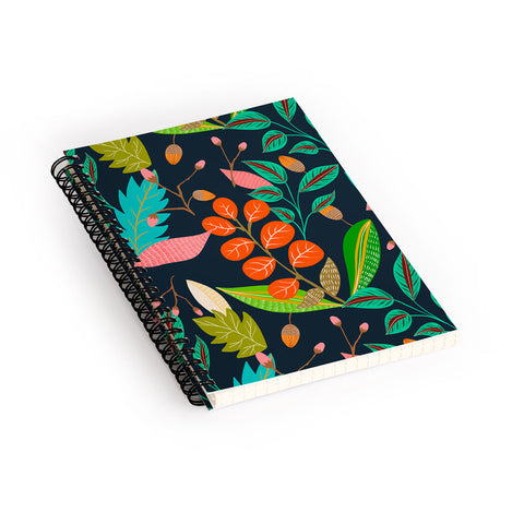 Viviana Gonzalez Botanic Floral 1 Spiral Notebook