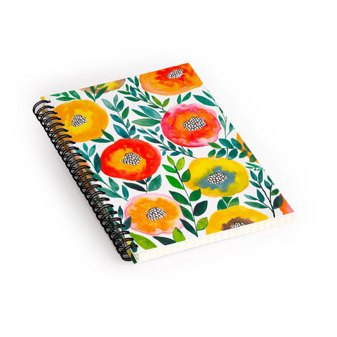 Viviana Gonzalez Botanic Floral 5 Spiral Notebook