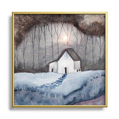 Viviana Gonzalez Cottage In The Woods 3 Metal Square Framed Art Print