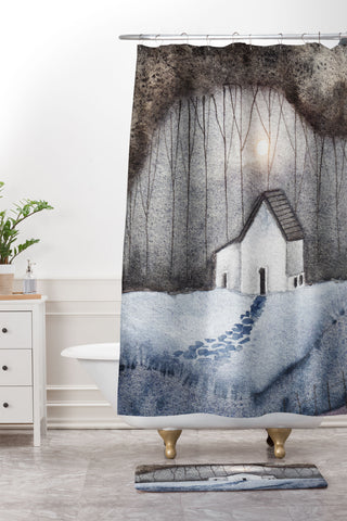 Viviana Gonzalez Cottage In The Woods 3 Shower Curtain And Mat