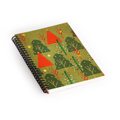 Viviana Gonzalez Decor Modern Christmas 3 Spiral Notebook