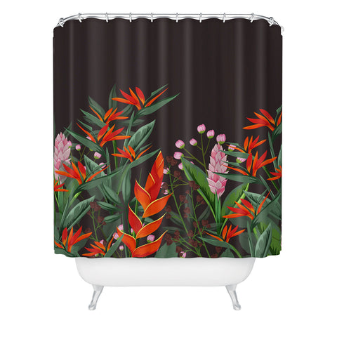 Viviana Gonzalez Dramatic Florals collection 01 Shower Curtain