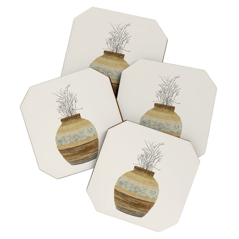 Viviana Gonzalez Earthenware Inspiration Vase Coaster Set