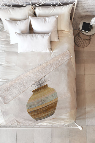 Viviana Gonzalez Earthenware Inspiration Vase Fleece Throw Blanket