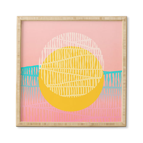 Viviana Gonzalez Electric minimal sun Framed Wall Art