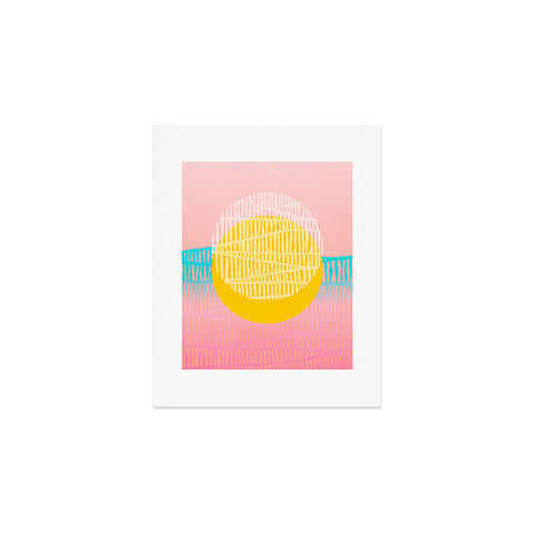 Viviana Gonzalez Electric minimal sun Art Print