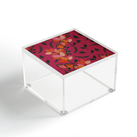 Viviana Gonzalez Floral Magenta vibes 01 Acrylic Box