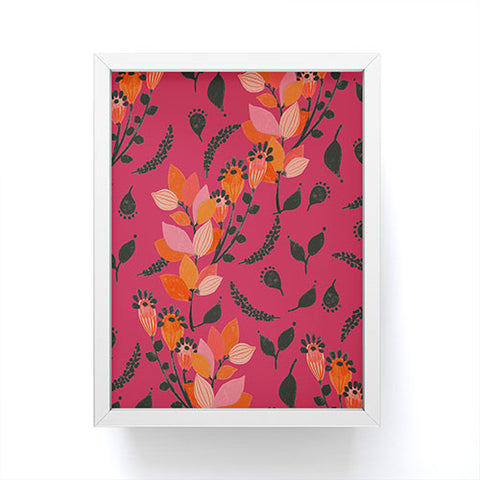 Viviana Gonzalez Floral Magenta vibes 01 Framed Mini Art Print