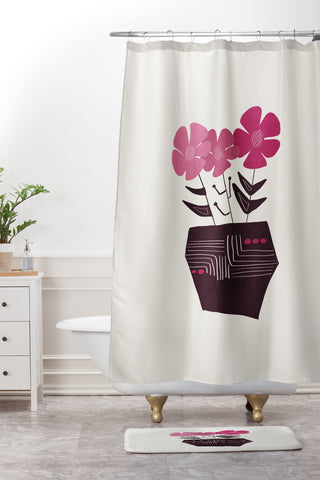 Viviana Gonzalez Floral vibes III Shower Curtain And Mat