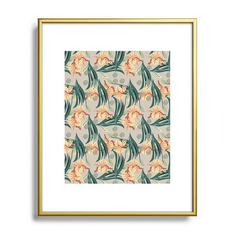 Viviana Gonzalez Florals pattern 01 Metal Framed Art Print