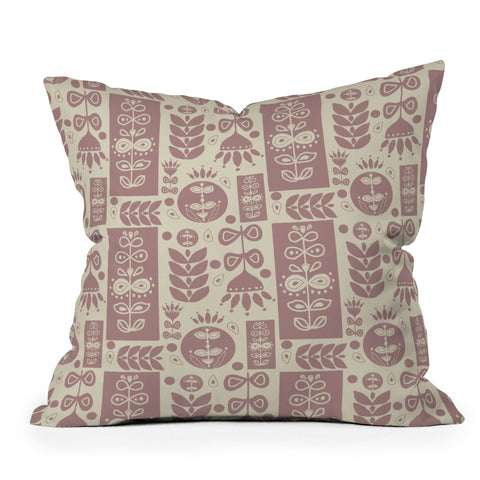 Viviana Gonzalez Folk Inspired Pattern 01 Outdoor Throw Pillow