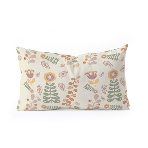 Viviana Gonzalez Folk Inspired Pattern 03 Oblong Throw Pillow