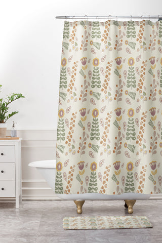 Viviana Gonzalez Folk Inspired Pattern 03 Shower Curtain And Mat