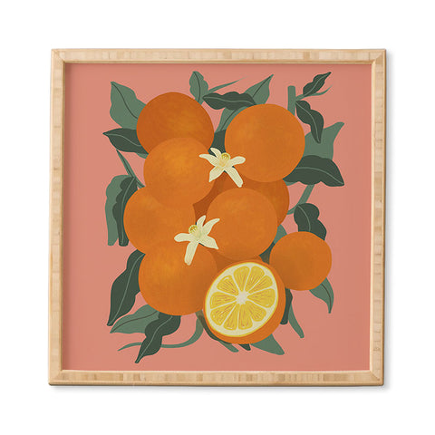 Viviana Gonzalez Fruit Harvest 01 Oranges Framed Wall Art