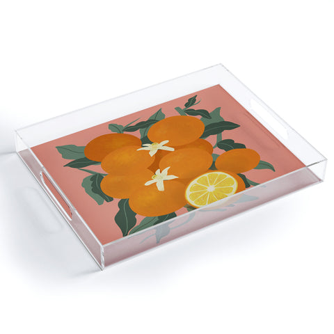 Viviana Gonzalez Fruit Harvest 01 Oranges Acrylic Tray