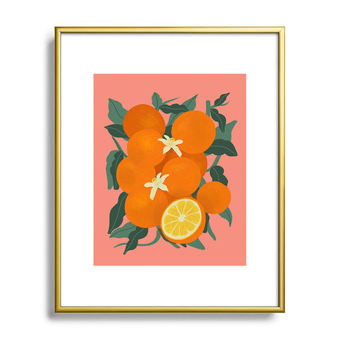 Viviana Gonzalez Fruit Harvest 01 Oranges Metal Framed Art Print