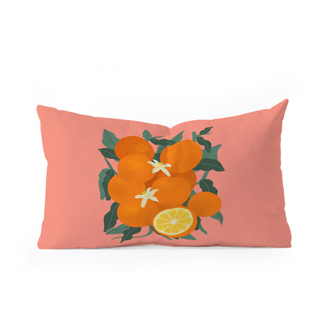 Viviana Gonzalez Fruit Harvest 01 Oranges Oblong Throw Pillow