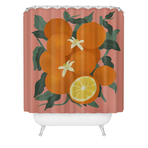 Viviana Gonzalez Fruit Harvest 01 Oranges Shower Curtain