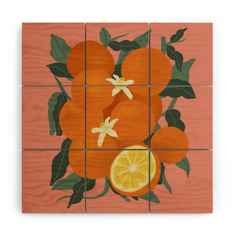 Viviana Gonzalez Fruit Harvest 01 Oranges Wood Wall Mural