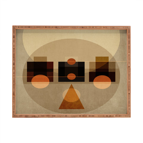 Viviana Gonzalez Geometric Abstract 2 Rectangular Tray