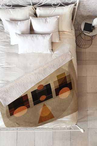 Viviana Gonzalez Geometric Abstract 2 Fleece Throw Blanket