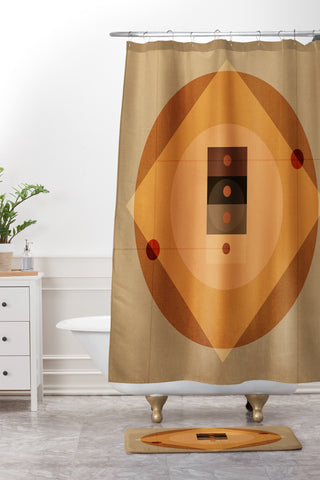 Viviana Gonzalez Geometric Abstract 3 Shower Curtain And Mat