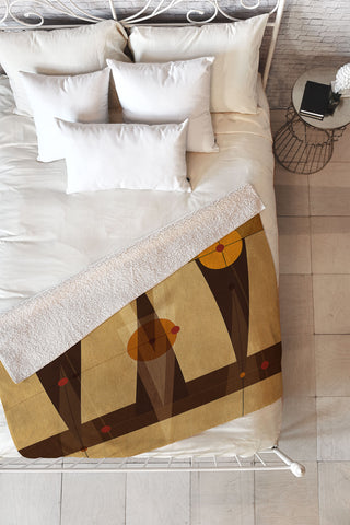 Viviana Gonzalez Geometric Abstract 4 Fleece Throw Blanket