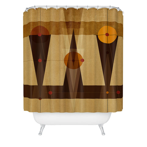 Viviana Gonzalez Geometric Abstract 4 Shower Curtain