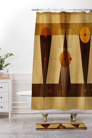 Viviana Gonzalez Geometric Abstract 4 Shower Curtain And Mat