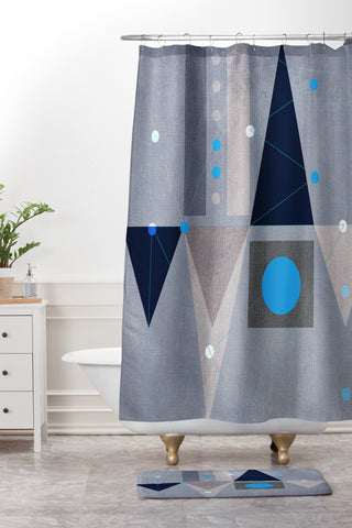 Viviana Gonzalez Geometric Abstract 5 Shower Curtain And Mat