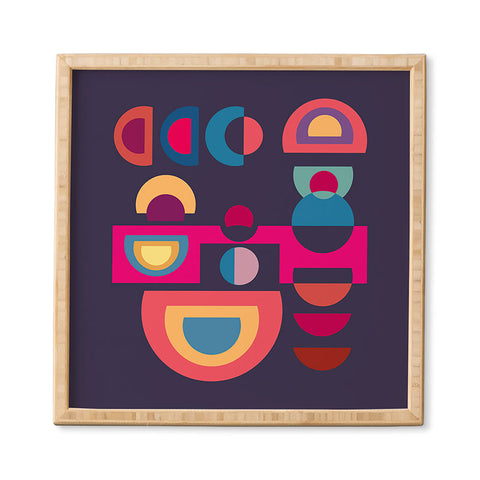 Viviana Gonzalez Geometric Colorplay 1 Framed Wall Art