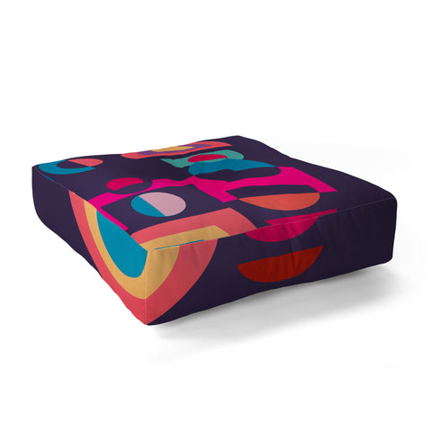 Viviana Gonzalez Geometric Colorplay 1 Floor Pillow Square