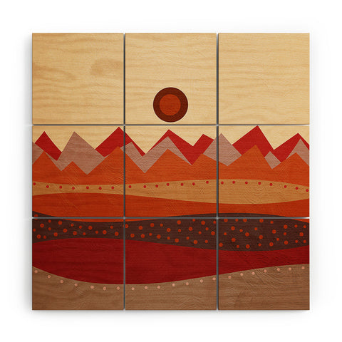 Viviana Gonzalez Geometric Landscape II Wood Wall Mural